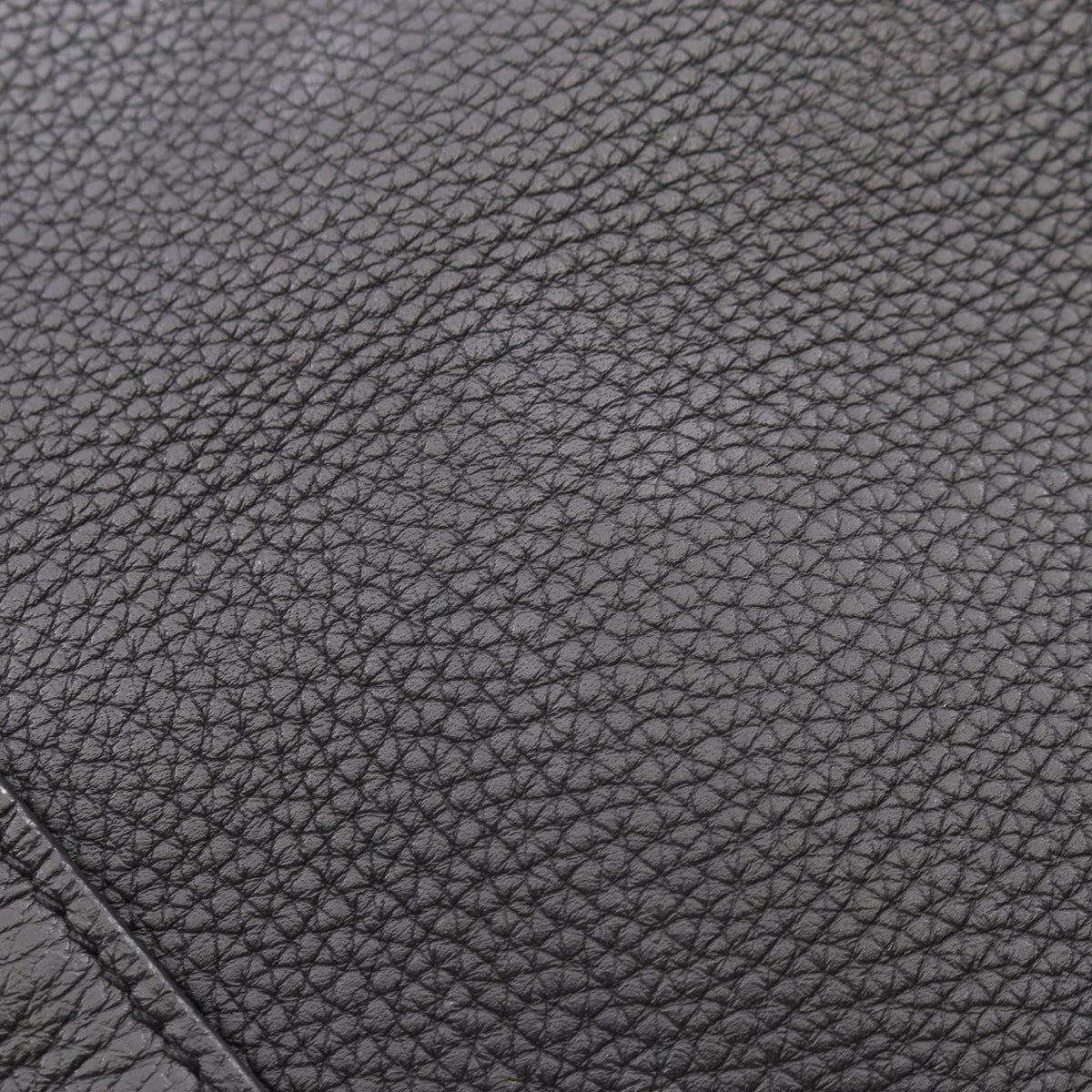 HERMES Steve Light Togo Leather Shoulder Bag Black