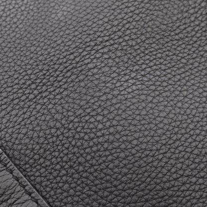 HERMES Steve Light Togo Leather Shoulder Bag Black