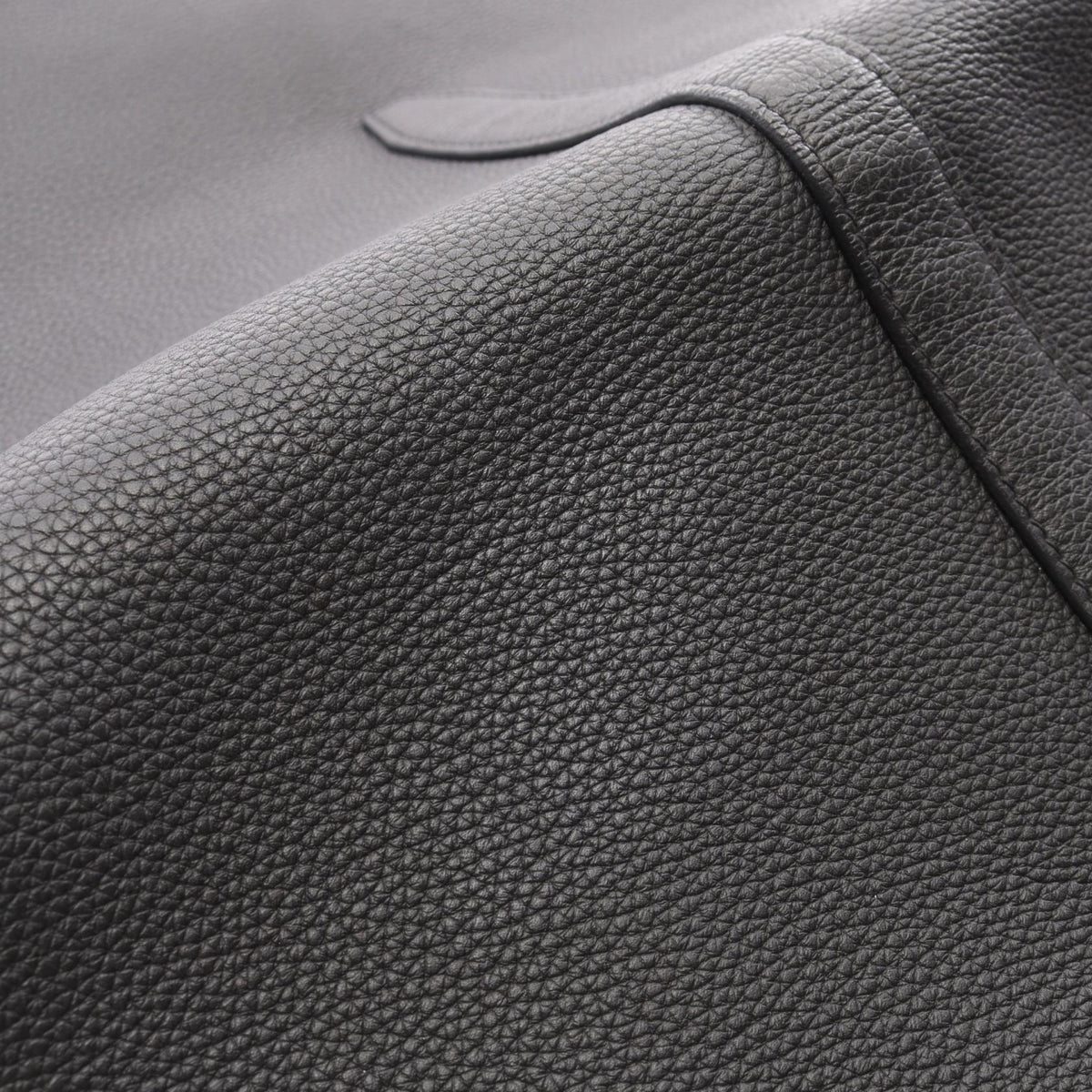 HERMES Steve Light Togo Leather Shoulder Bag Black