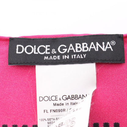 DOLCE & GABBANA Silk Floral Pink Multi Scarf