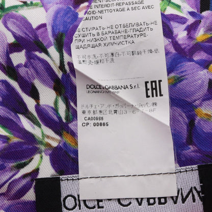 DOLCE & GABBANA Silk Floral Pink Multi Scarf