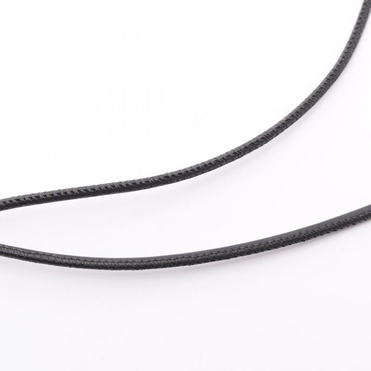 HERMES Loop Grand Leather Metal Necklace