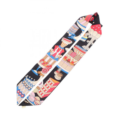 HERMES La Patisserie Francaise Scarf Black