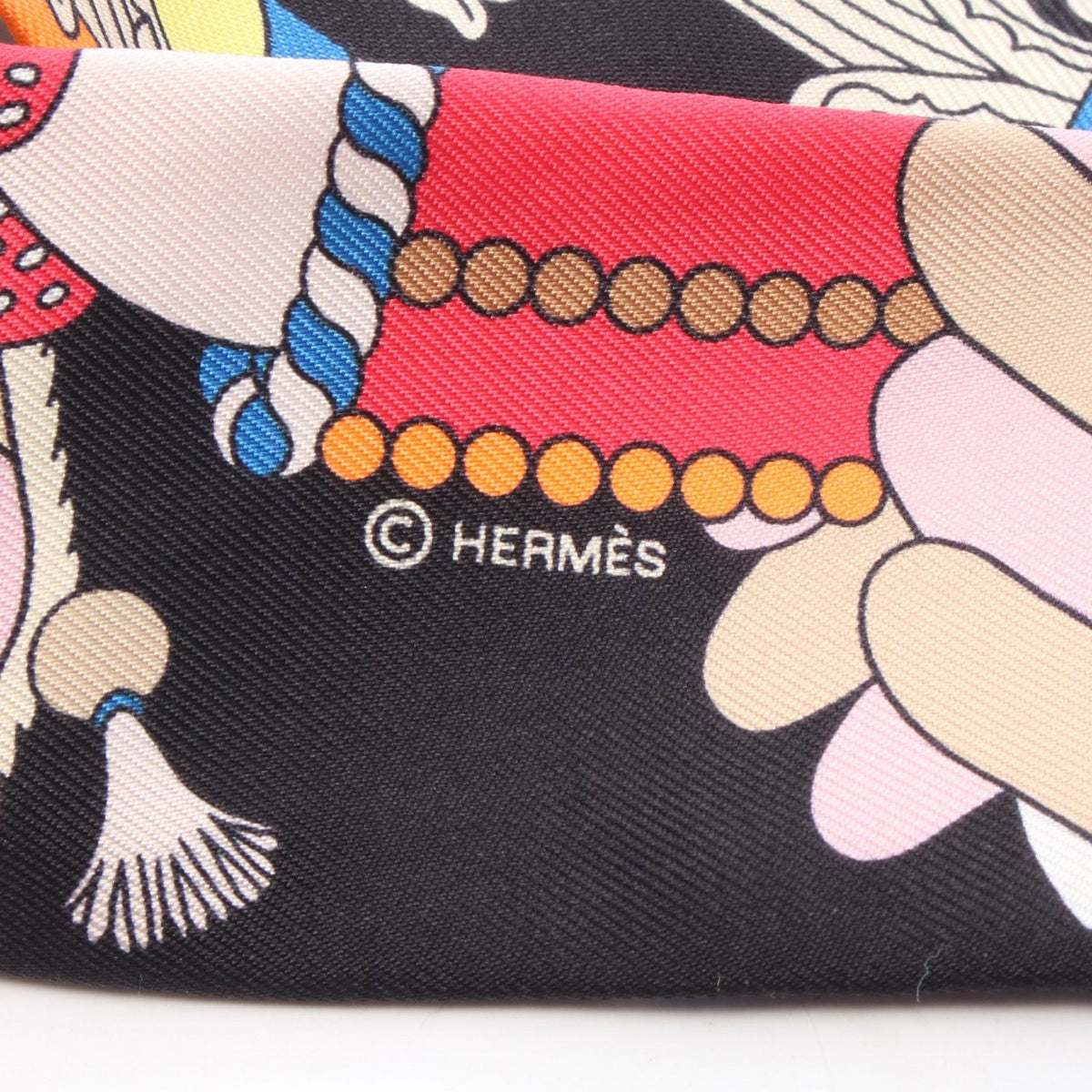HERMES La Patisserie Francaise Scarf Black
