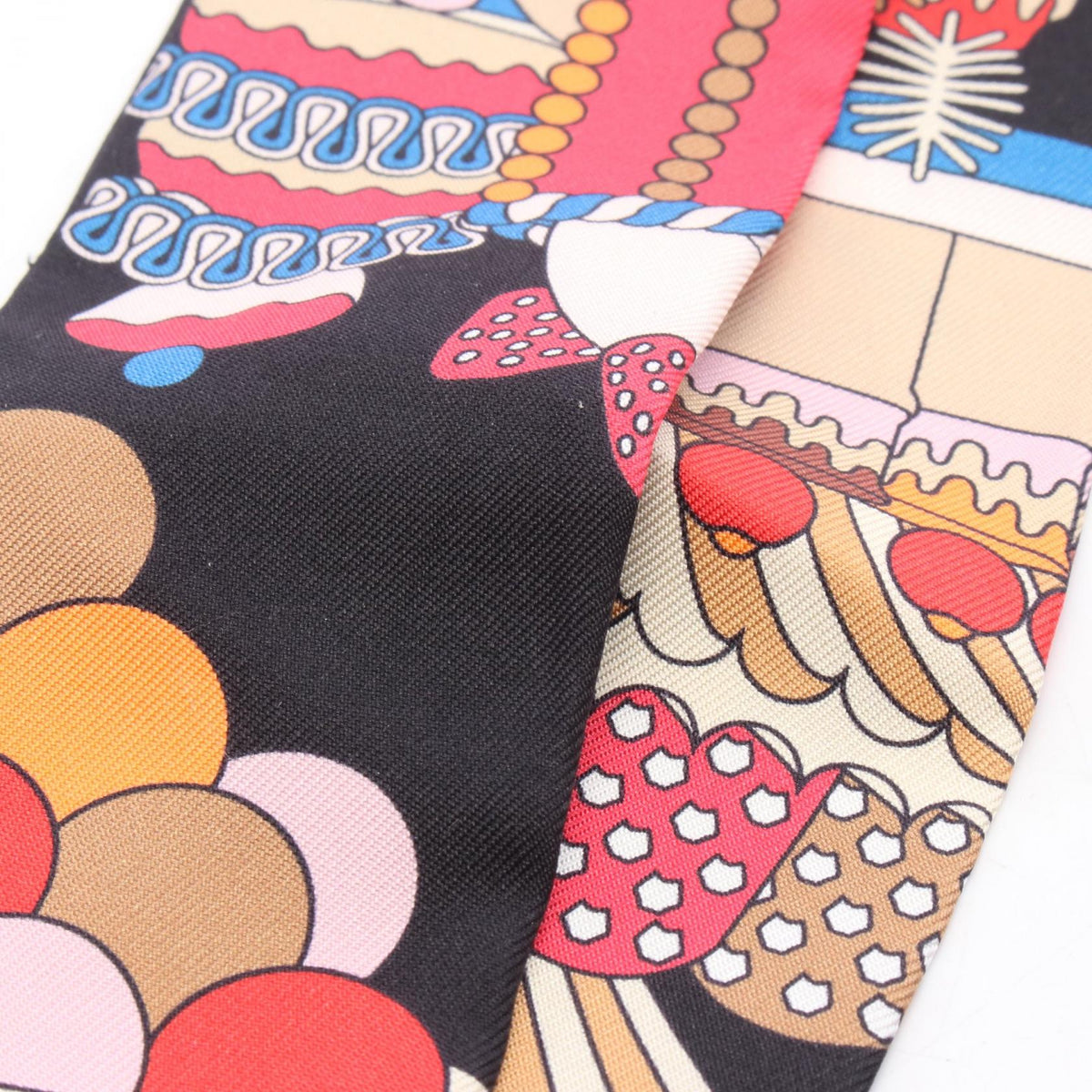 HERMES La Patisserie Francaise Scarf Black