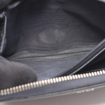 GUCCI GG Metal Round Zip Leather Wallet Navy