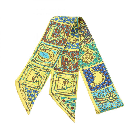 HERMES Silk Twilly "La Carres" Scarf