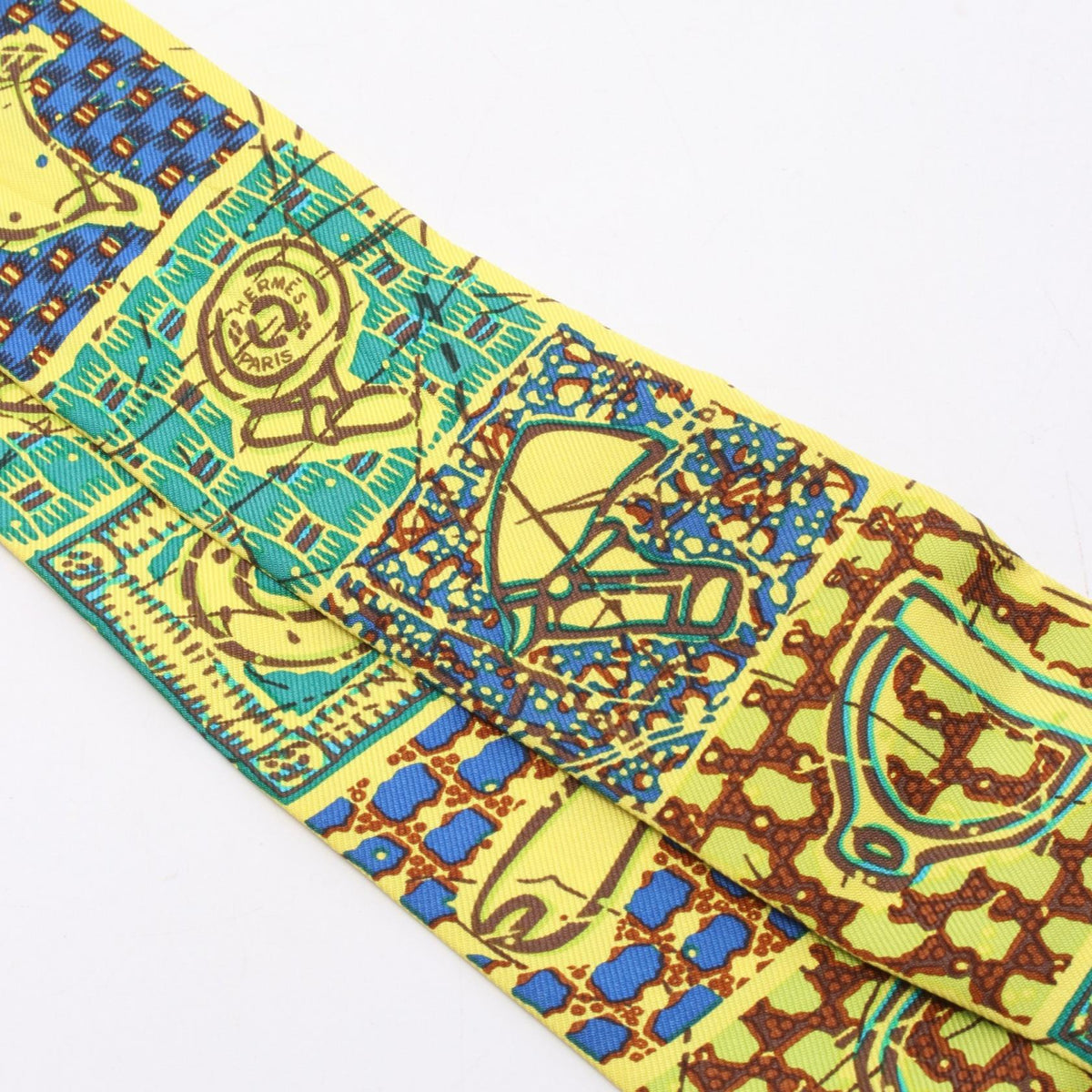 HERMES Silk Twilly "La Carres" Scarf