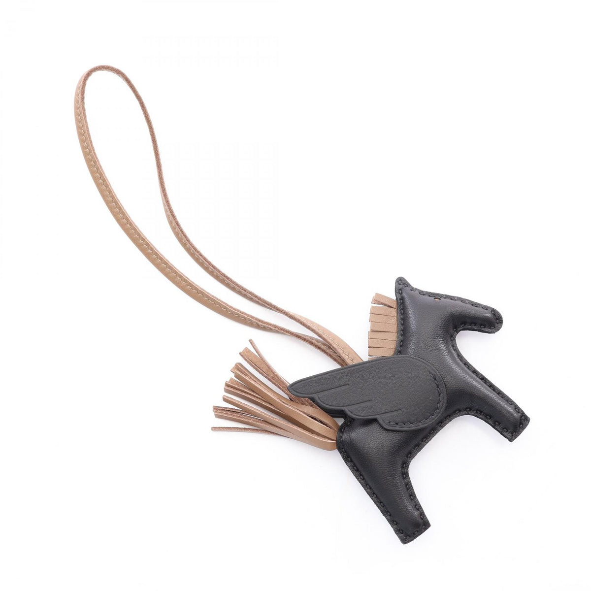 HERMES Rodeo Pegasus PM Agneau Black Grey