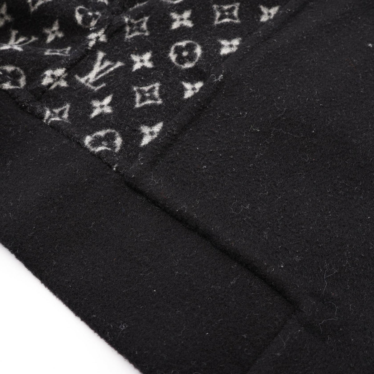 LOUIS VUITTON Monogram Lining Stand Dolman Coat Size 34
