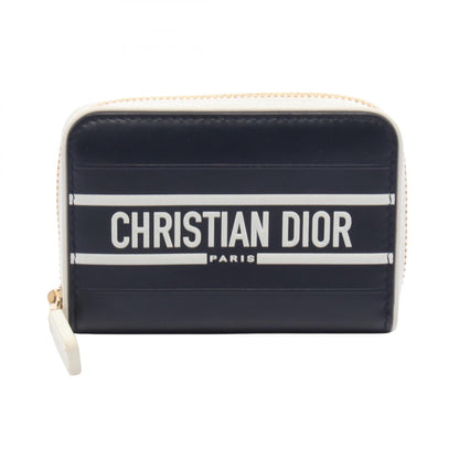 Dior VIBE Leather Round Wallet Blue