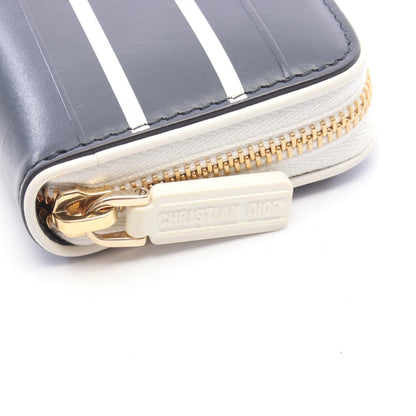 Dior VIBE Leather Round Wallet Blue