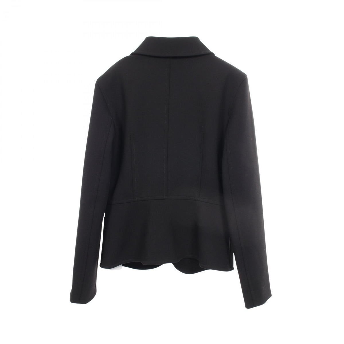 HERMES Wool Nylon Zip Jacket Black Size 40