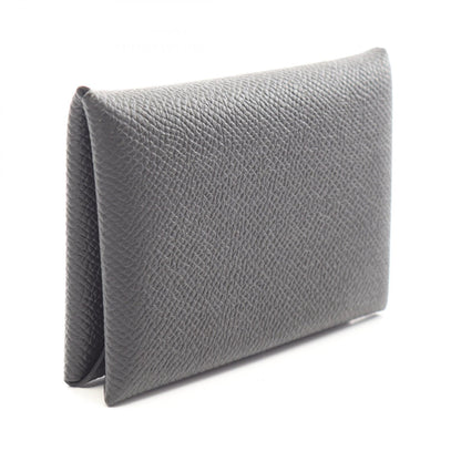 HERMES Calvi Coin Case Black Veau Epsom