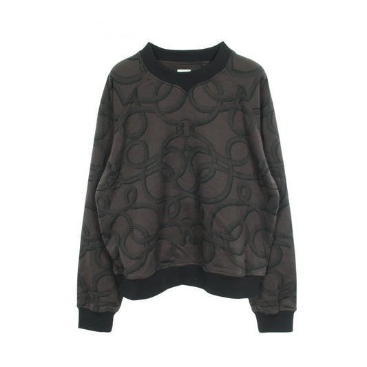 HERMES Palefroi Remix Cotton Sweatshirt Green/Black Size 38