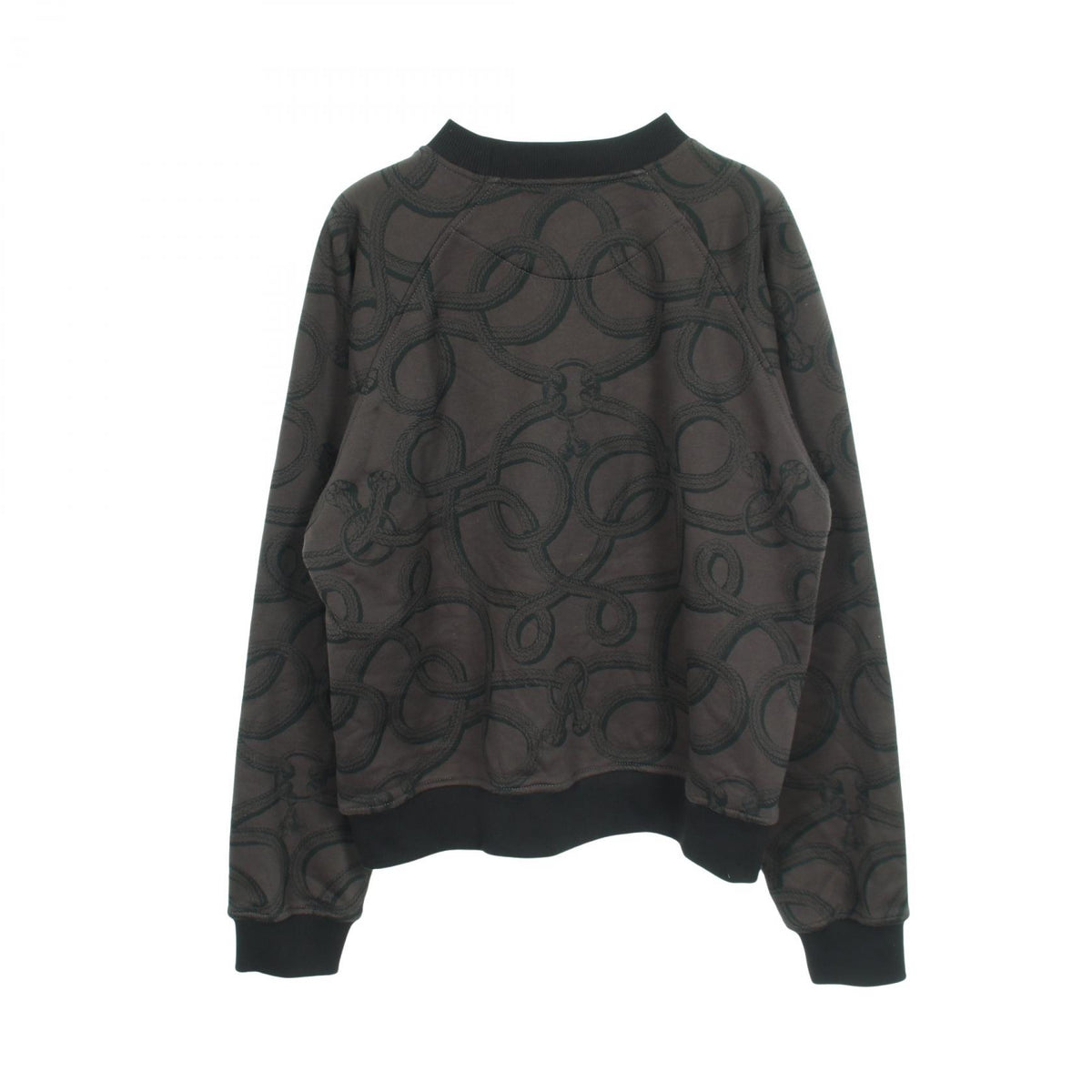 HERMES Palefroi Remix Cotton Sweatshirt Green/Black Size 38
