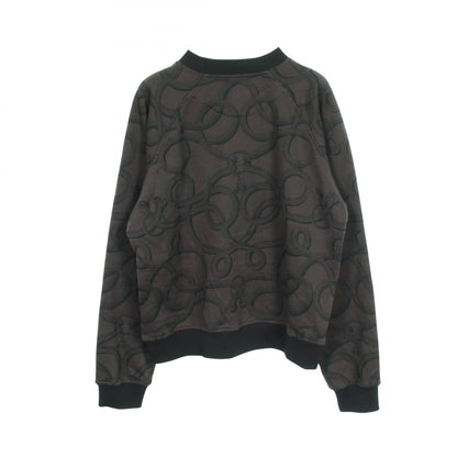 HERMES Palefroi Remix Cotton Sweatshirt Green/Black Size 38