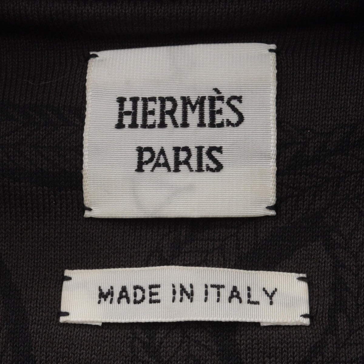 HERMES Palefroi Remix Cotton Sweatshirt Green/Black Size 38