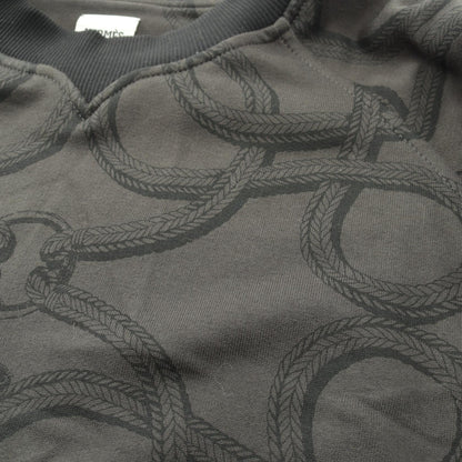HERMES Palefroi Remix Cotton Sweatshirt Green/Black Size 38