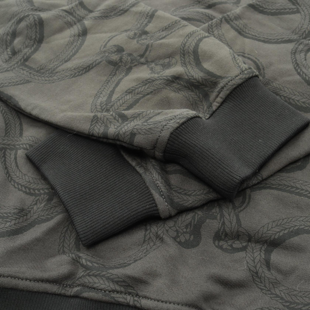HERMES Palefroi Remix Cotton Sweatshirt Green/Black Size 38