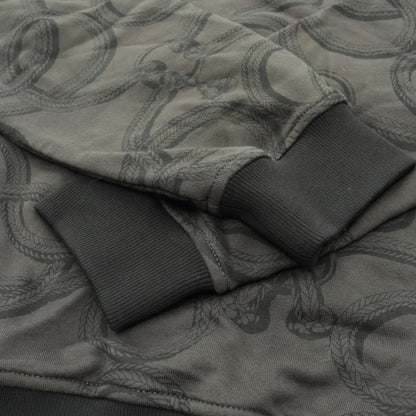 HERMES Palefroi Remix Cotton Sweatshirt Green/Black Size 38