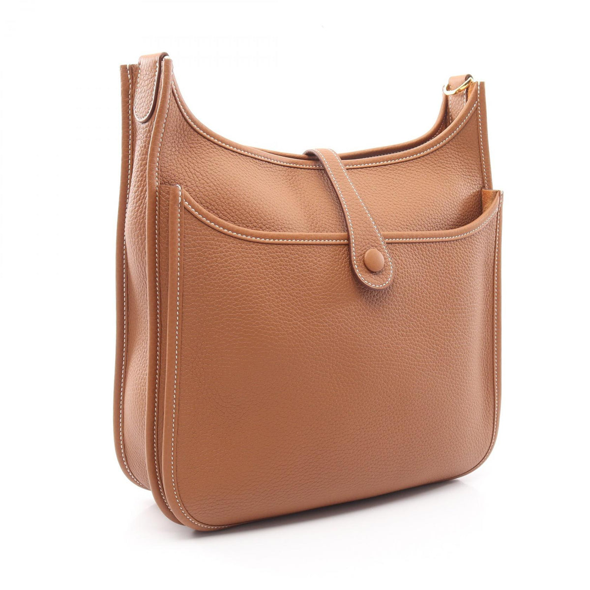 HERMES Evelyne 3 Trois PM Gold Bag Brown
