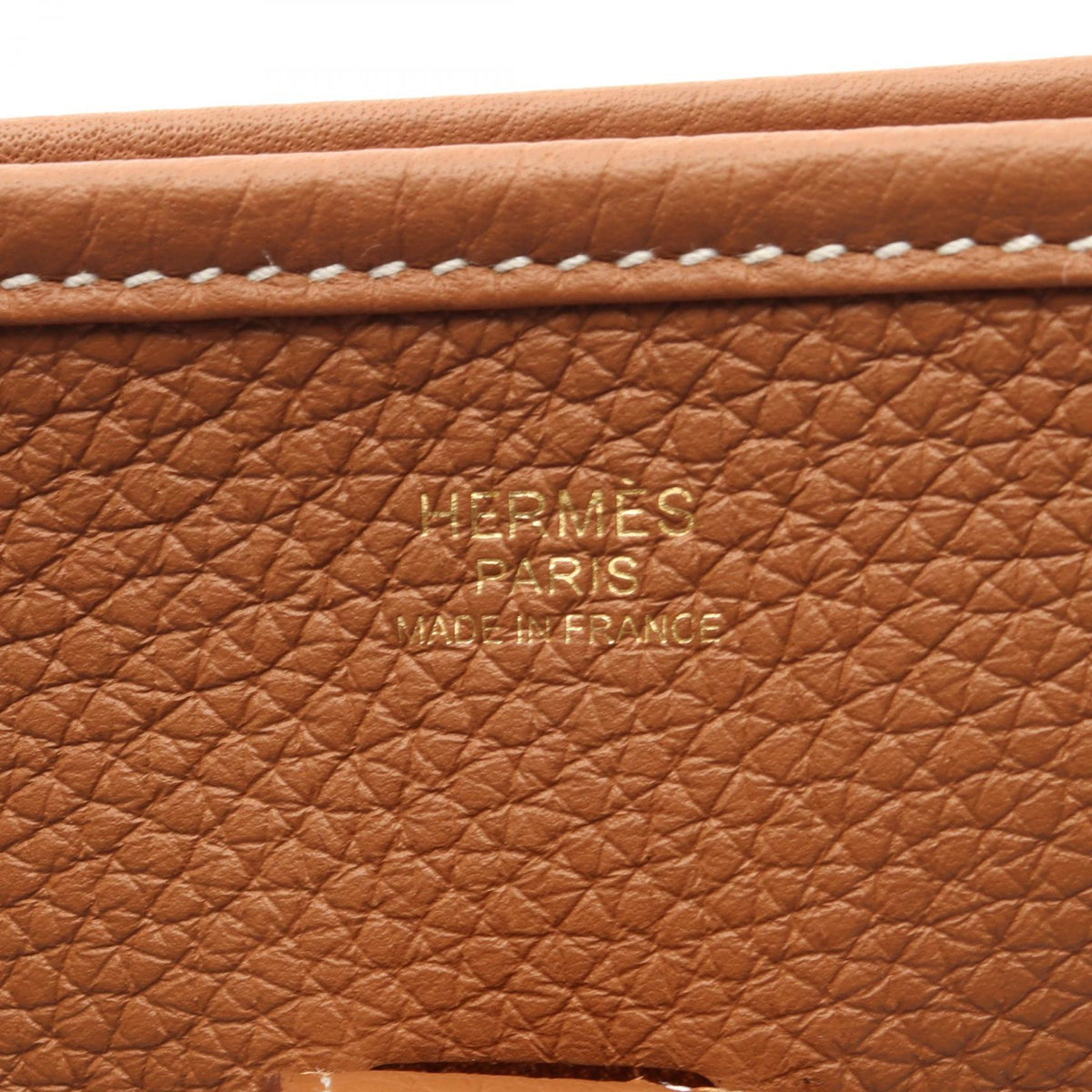 HERMES Evelyne 3 Trois PM Gold Bag Brown