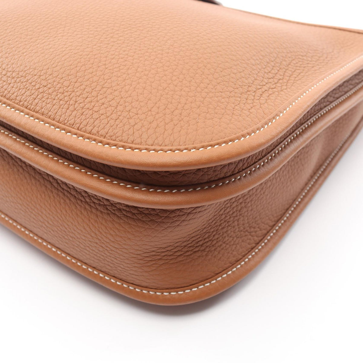 HERMES Evelyne 3 Trois PM Gold Bag Brown