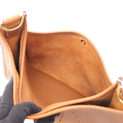 HERMES Evelyne 3 Trois PM Gold Bag Brown