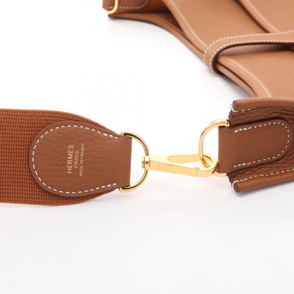 HERMES Evelyne 3 Trois PM Gold Bag Brown