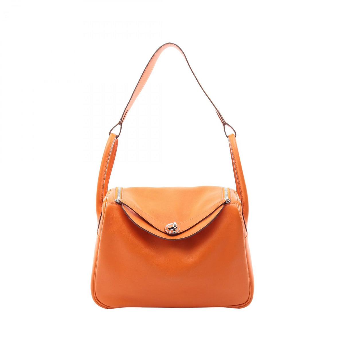 HERMES Lindy 30 Veau Swift Bag Orange