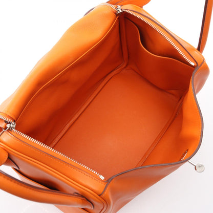HERMES Lindy 30 Veau Swift Bag Orange