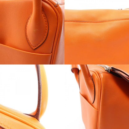 HERMES Lindy 30 Veau Swift Bag Orange