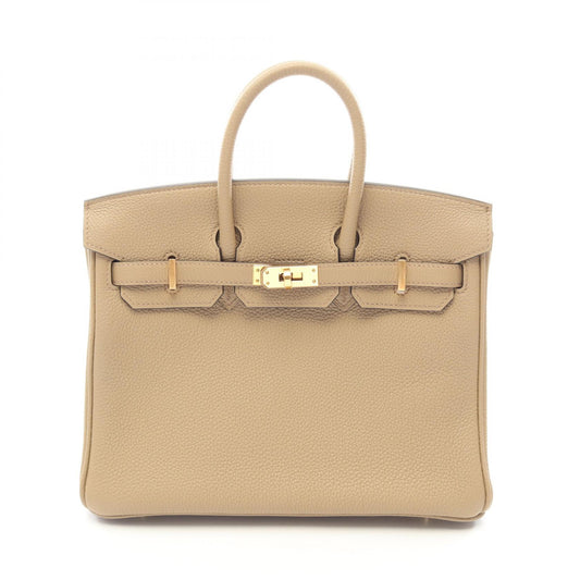 HERMES Birkin 25 Beige Malfa Togo Bag