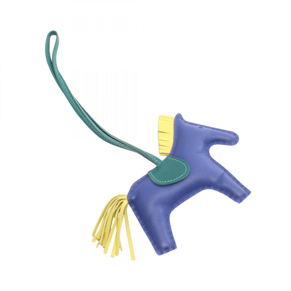 HERMES Rodeo MM Blue Malachite Charm