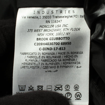 MONCLER BROOK Hooded Nylon Down Jacket Black Size 1