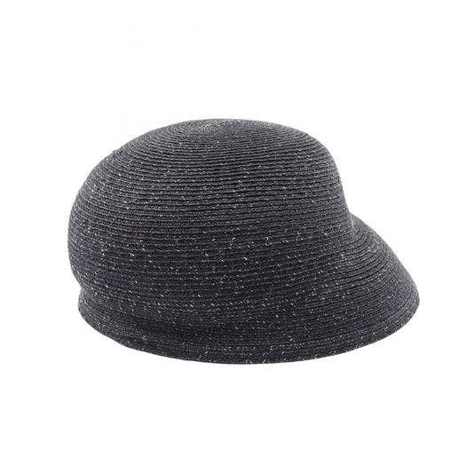 CHANEL Nylon Cloche Bob Hat Black Size M