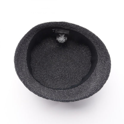 CHANEL Nylon Cloche Bob Hat Black Size M