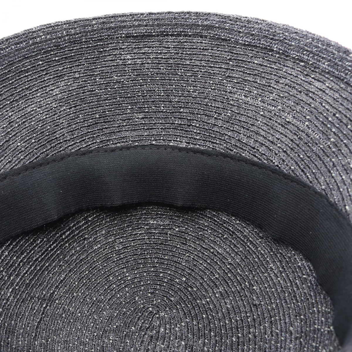 CHANEL Nylon Cloche Bob Hat Black Size M