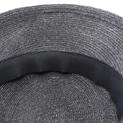 CHANEL Nylon Cloche Bob Hat Black Size M