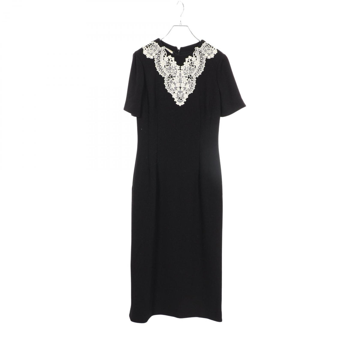 GUCCI Sable Lace Wool Midi Dress Size 42