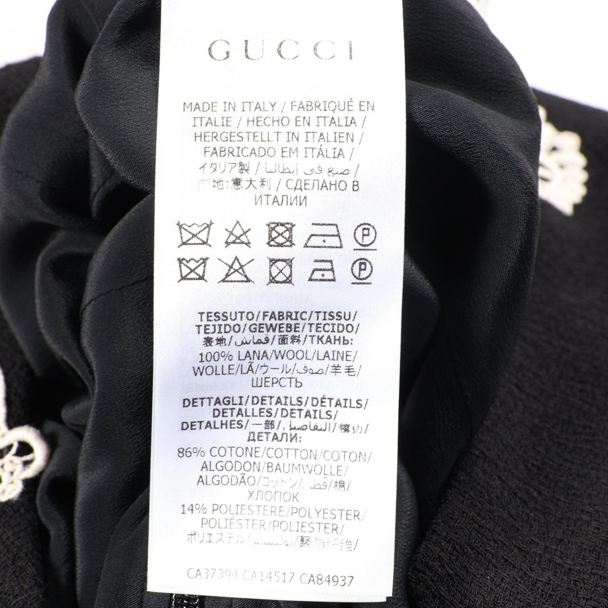GUCCI Sable Lace Wool Midi Dress Size 42
