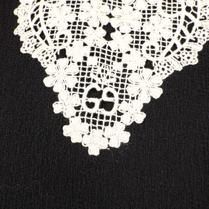 GUCCI Sable Lace Wool Midi Dress Size 42