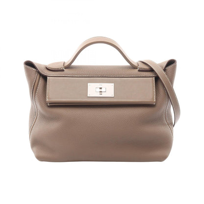 HERMES Sac 24/24 29 Togo Leather Silver HW Handbag