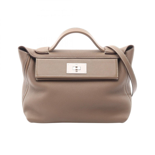 HERMES Sac 24/24 29 Togo Leather Silver HW Handbag