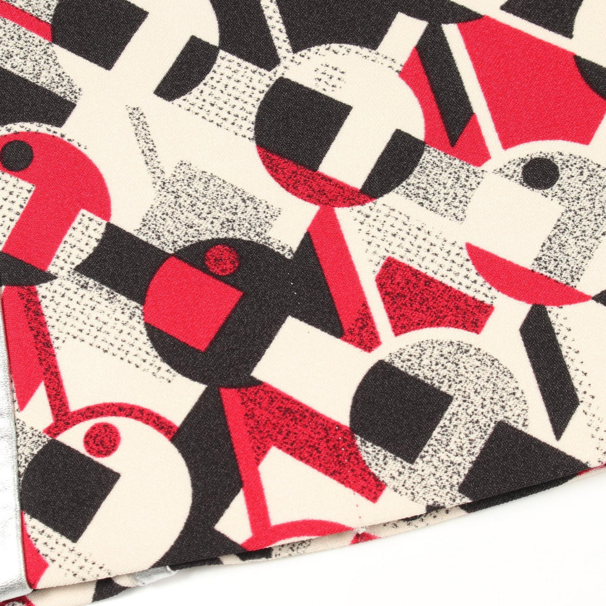 PRADA Rayon Graphic Print Skirt Beige Size 42