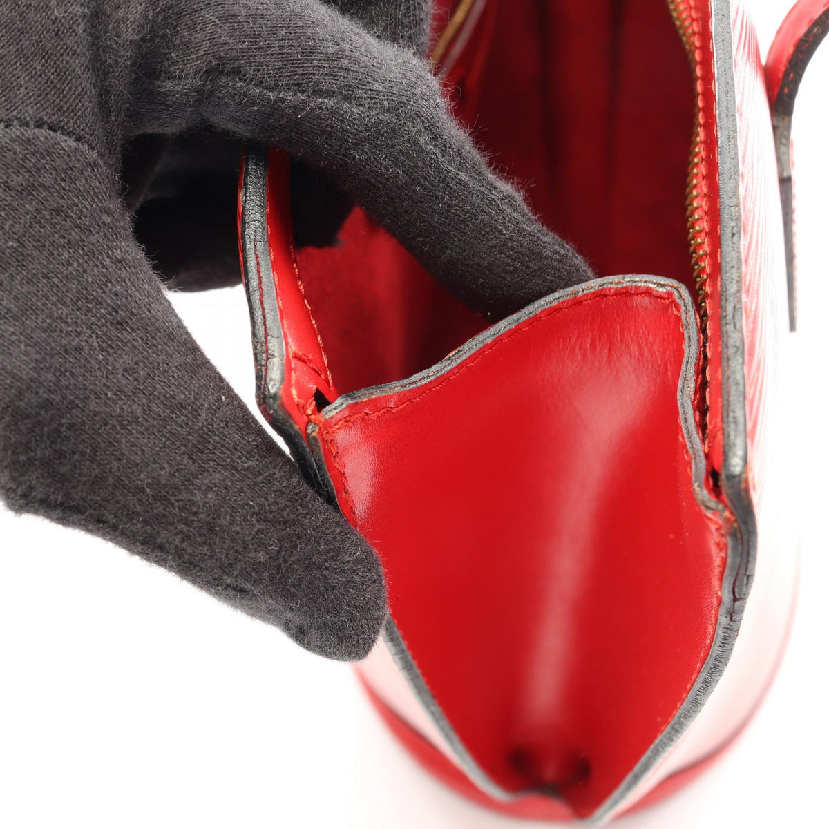 LOUIS VUITTON Saint Jacques Red Epi Shoulder Bag