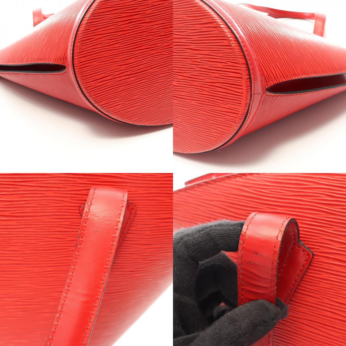 LOUIS VUITTON Saint Jacques Red Epi Shoulder Bag