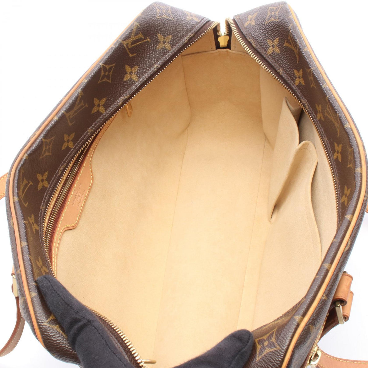 LOUIS VUITTON Monogram Cite GM Bag Brown