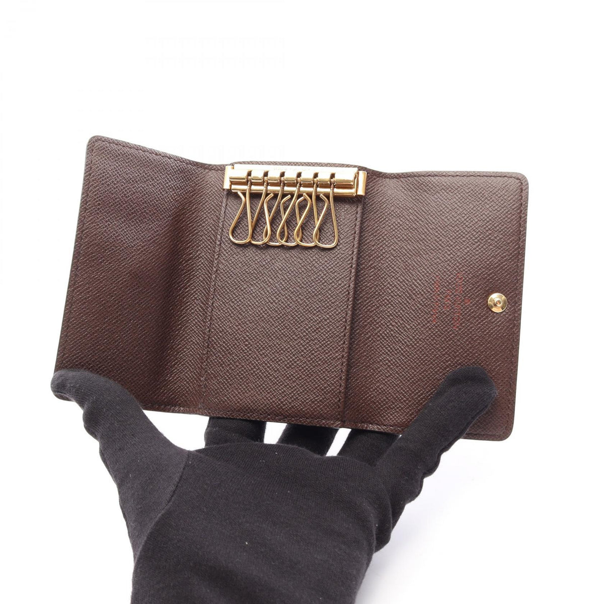 LOUIS VUITTON Multiclés 6 Damier Ebene 6-Key Wallet Brown